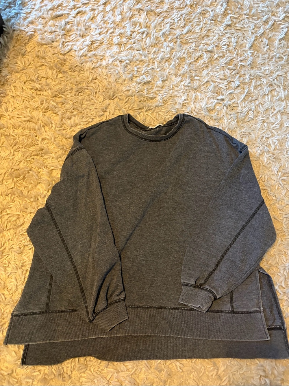Womens Gray Crewneck Sweatshirt - Classic Casual